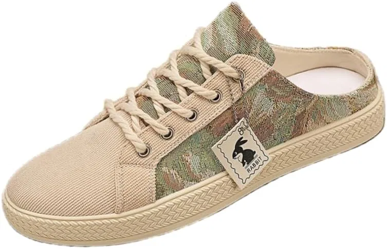 Лоферы повседневные Men's Summer Canvas Shoes Beige HoaloX