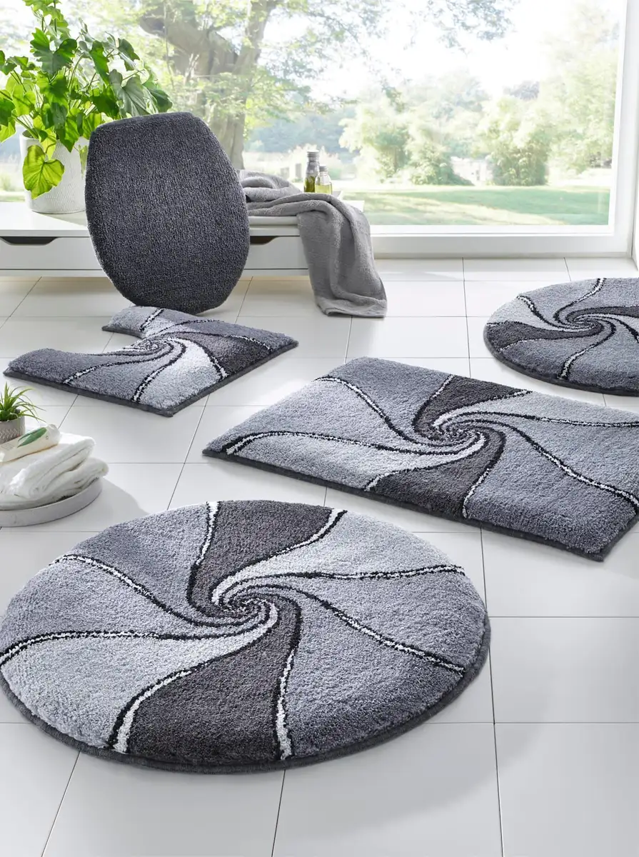 

Базовый коврик для ванной Grund Квадратный коврик для туалета с вырезом (50х50 см), серый