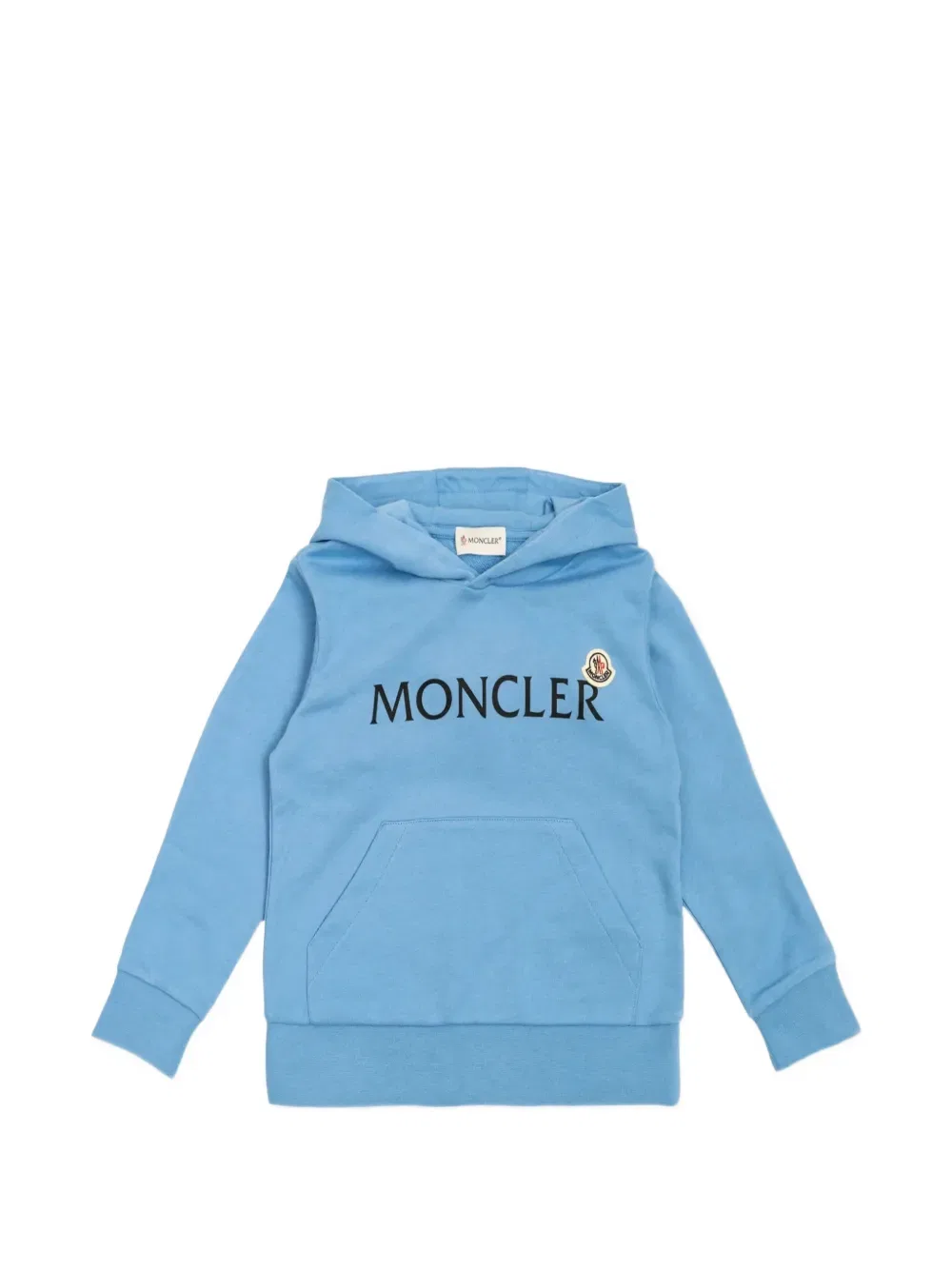 Худи с логотипом Moncler Enfant, синий