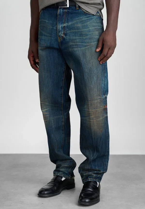 Брюки с карманами, джинсы свободного кроя Emporio Armani, Blue Denim