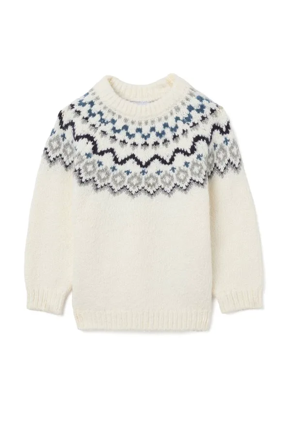 Джемпер прямого кроя из смесовой ткани с жаккардовым узором Ovs, Blue White Grey