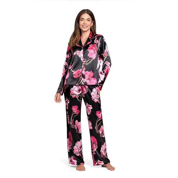 

Женский комплект пижамы lilac&london из топа и брюк Lilac+London, Black Floral