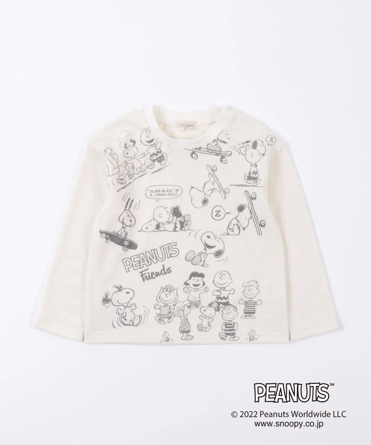 Толстовка детская Snoopy мини-футер бренда triois lapins, 100-130 см, серый меланж — фото 4