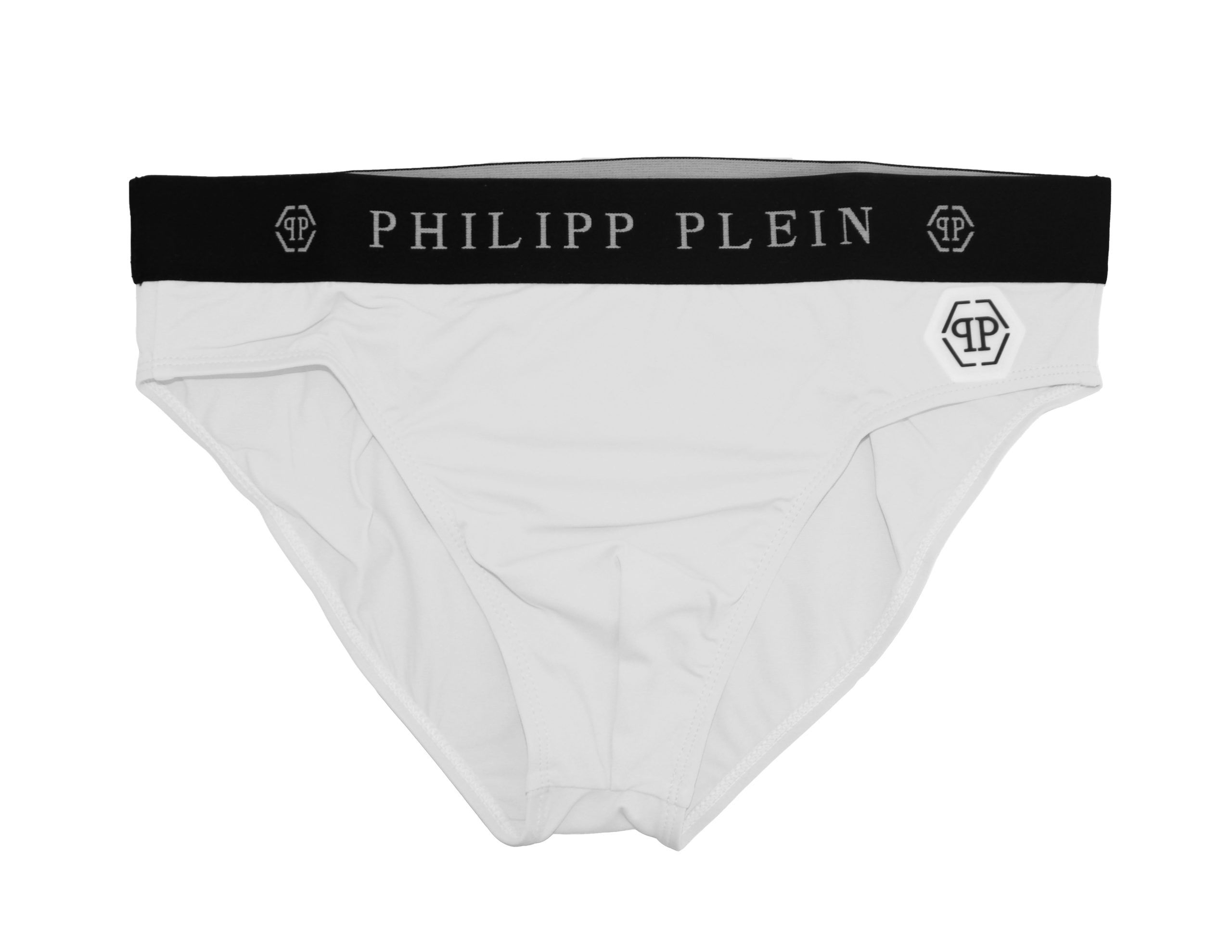 

Белый полиэстер мужские плавки-боксеры Philipp Plein