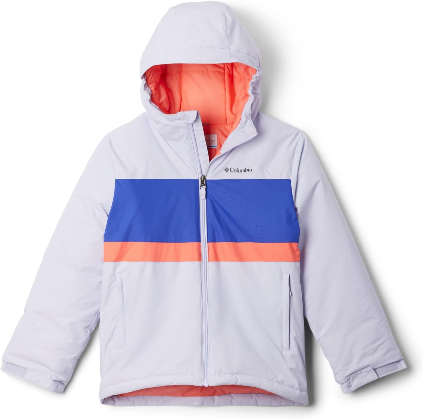 

Куртка Columbia Youth Unisex Valley Runner II, цвет Snowdrift/Clematis Blue/Hot Coral, размер Large