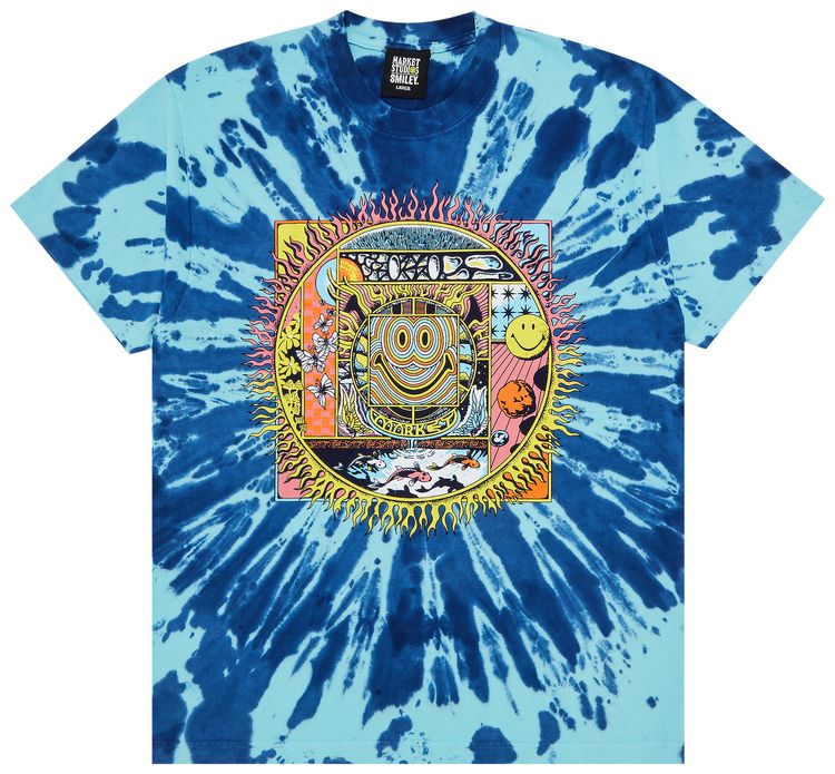 

Эксклюзивная футболка GOAT Market Smiley Market Sun And Moon, синий