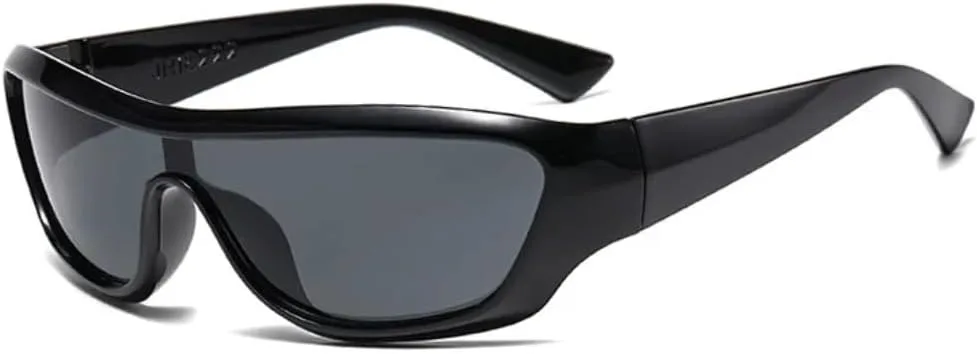 

Роскошные панк-винтажные солнцезащитные очки для женщин и мужчин, модные спортивные ветрозащитные очки с защитой от УФ-излучения UV400 VVTWSSW, Black Gray