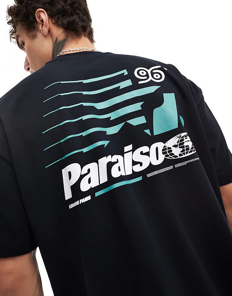 

Футболка оверсайз с принтом «Параисо» на спине черного цвета ASOS DESIGN