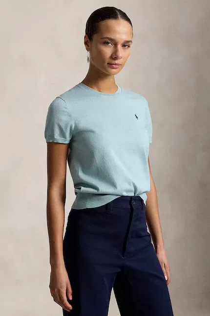 Свитер с коротким рукавом Polo Ralph Lauren, синий