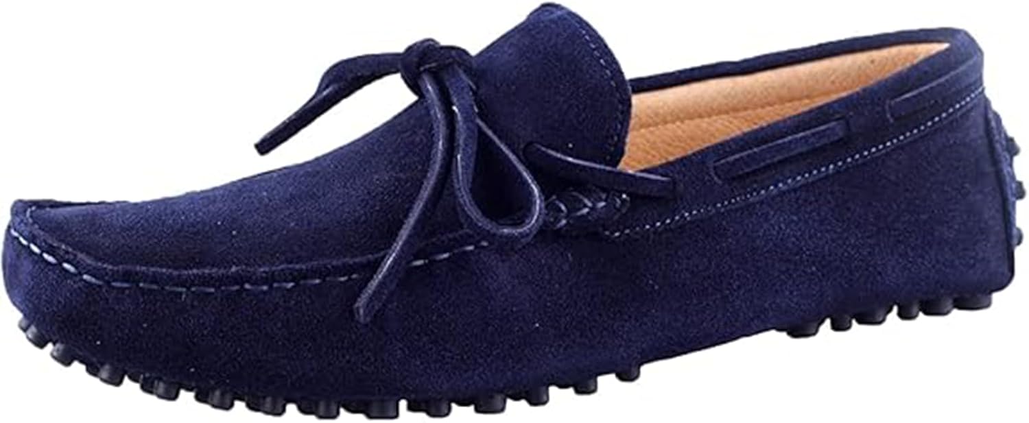 

Мужские легкие мокасины из классической замши, повседневные слипоны для вождения и вечеринок Xinduoyu, синий
