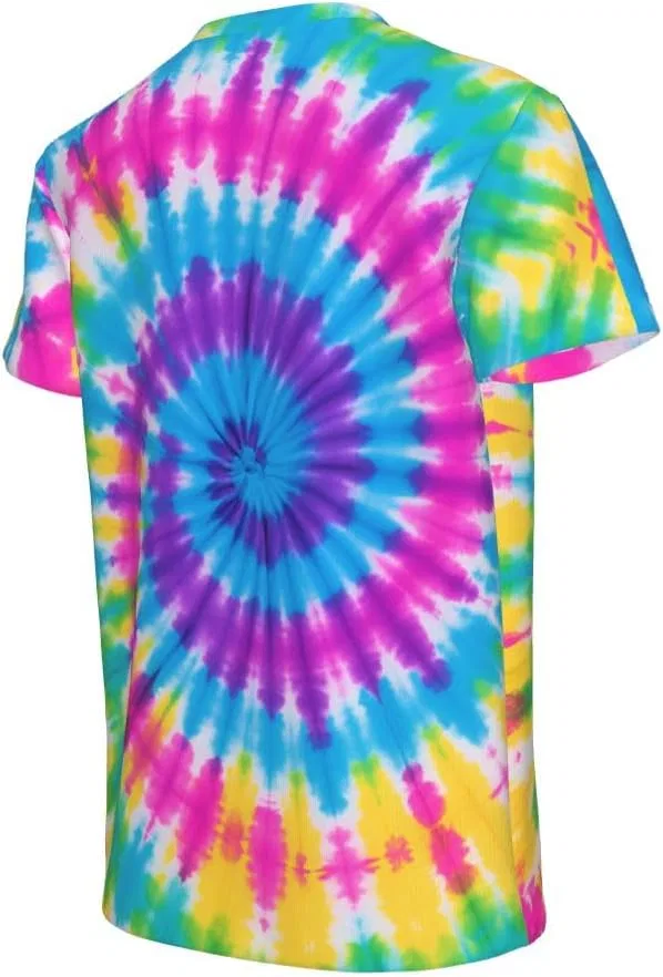 Футболка с tie-dye, Ldvjkx, розово-голубая — фото 3