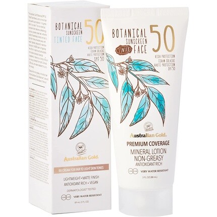 

Botanical Spf 50 Light Faces 89 мл Коричневый, Australian Gold
