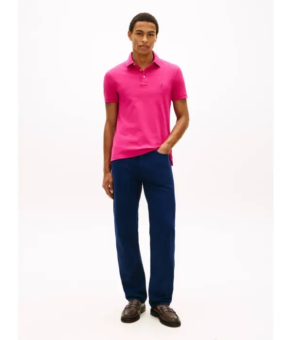 Поло 1985 slim fit Tommy Hilfiger, фуксия — фото 2