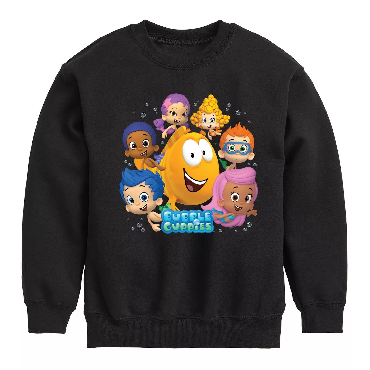 

Флисовая толстовка с рисунком Bubble Guppies Grouper для мальчиков 8–20 лет Licensed Character, черный