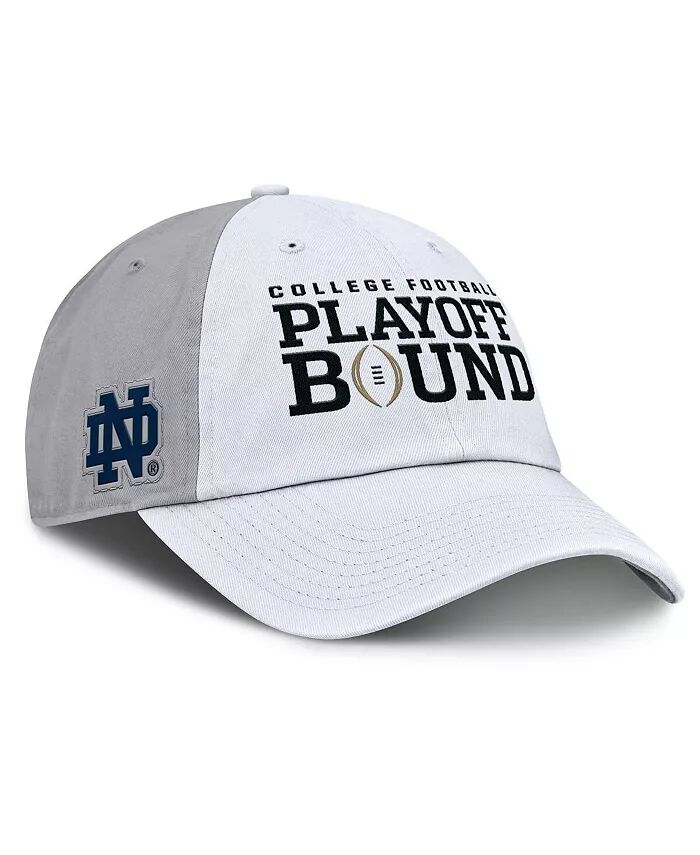 

Мужская и женская белая/серая кепка Notre Dame Fighting Irish 2024 College Football Playoff Club с регулируемой головкой Nike