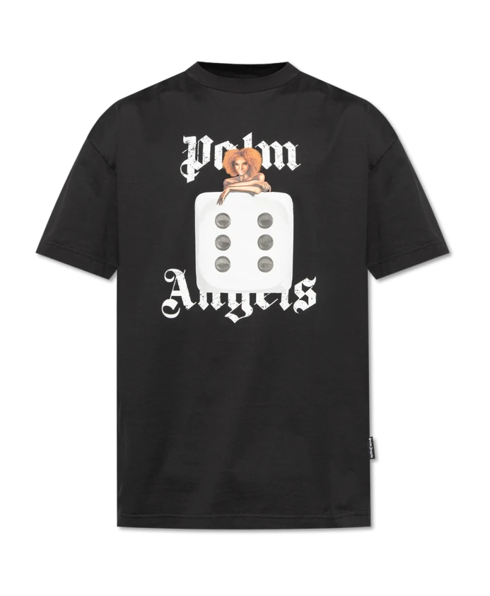 

Футболка с принтом Palm Angels, черный