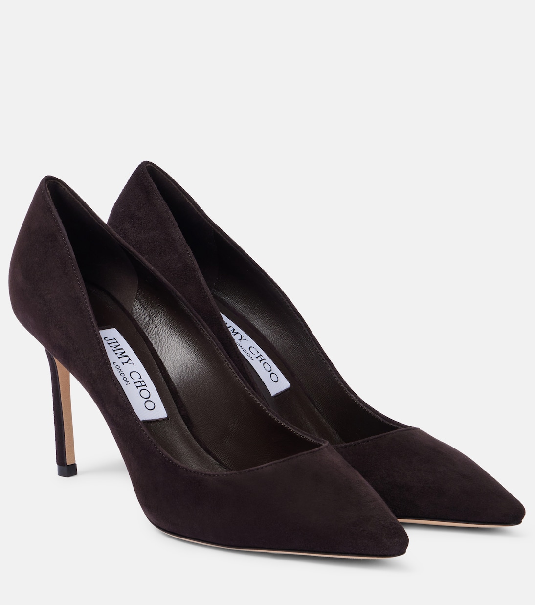 Туфли Romy 85 из замши Jimmy Choo, кофе