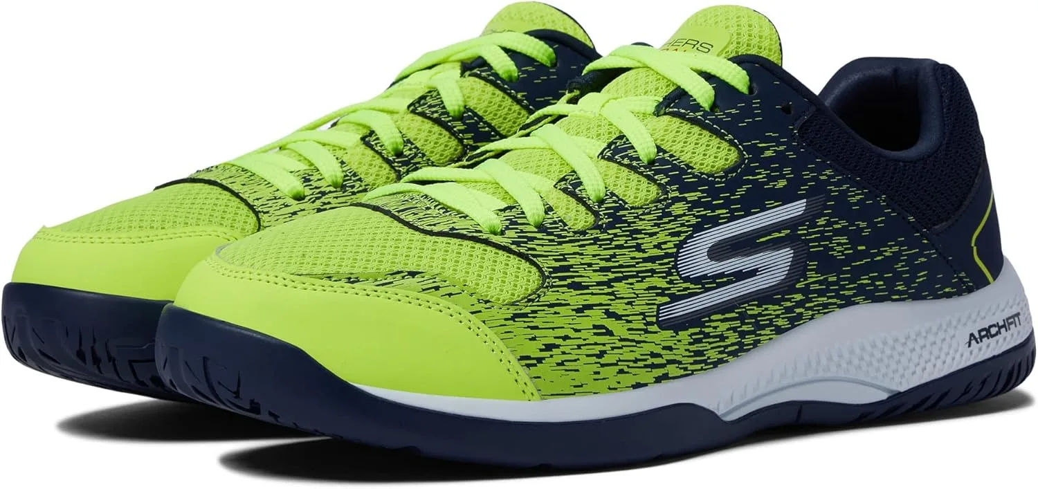 Мужские кроссовки Skechers Viper Court - спортивные кроссовки для пиклбола, подходящие для игры в помещении и на открытом воздухе, с поддержкой свода стопы, темно-синий/желтый — фото 2