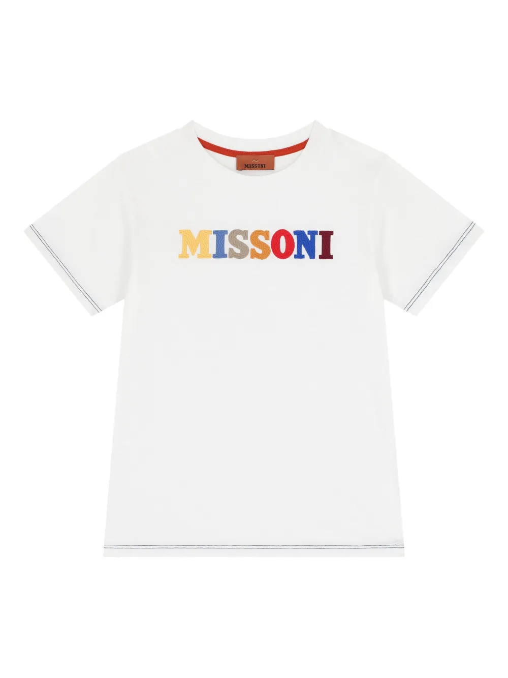 

Футболка с вышитым логотипом Missoni Kids, белый