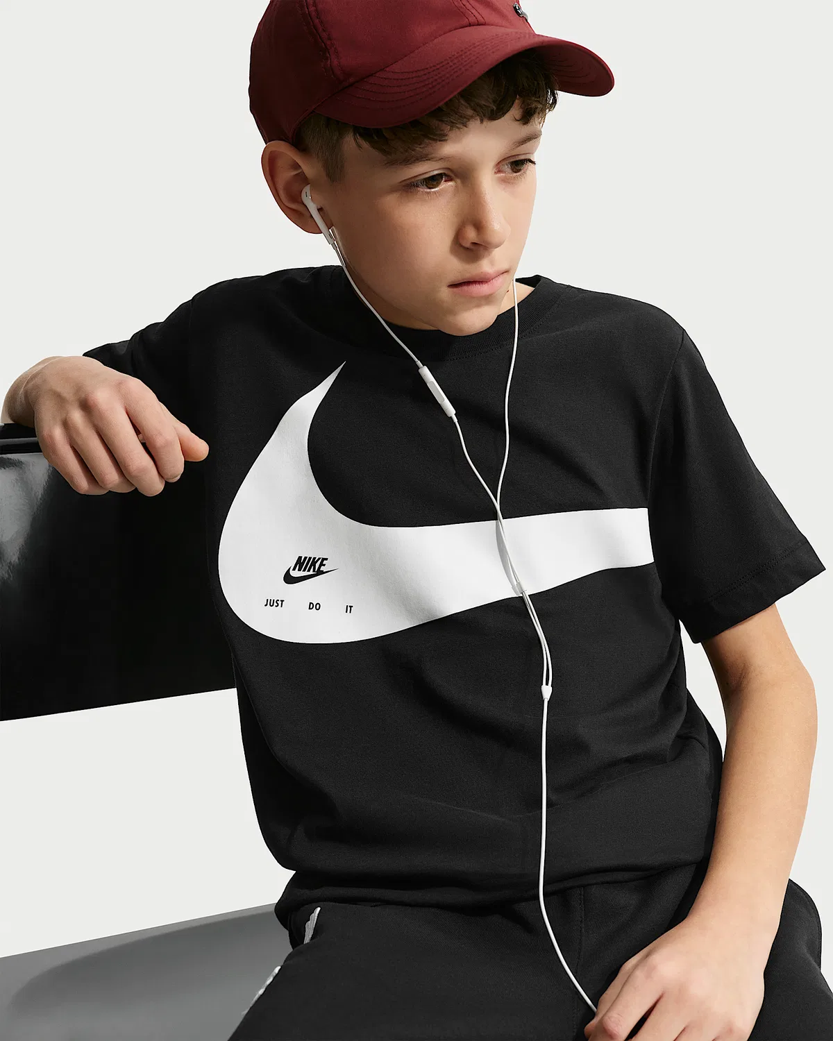 Детская футболка Nike Sportswear Club, Black — фото 3