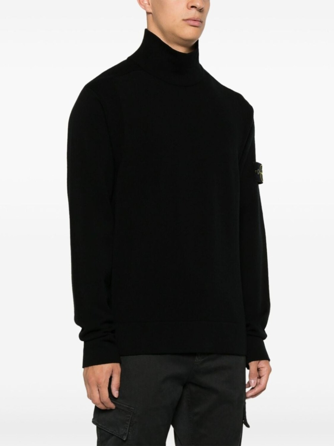 Stone Island свитер с нашивкой Compass, черный — фото 3