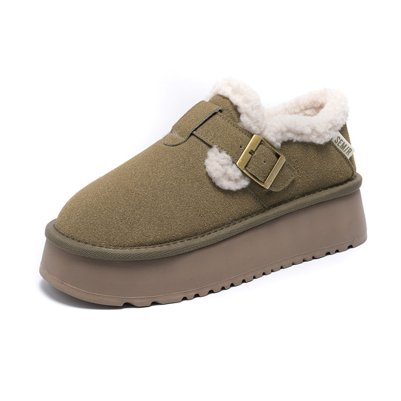 SEMIR Тёплые женские зимние сапоги на 7-сантиметровом каблуке Camel, цвет Camel — фото 4
