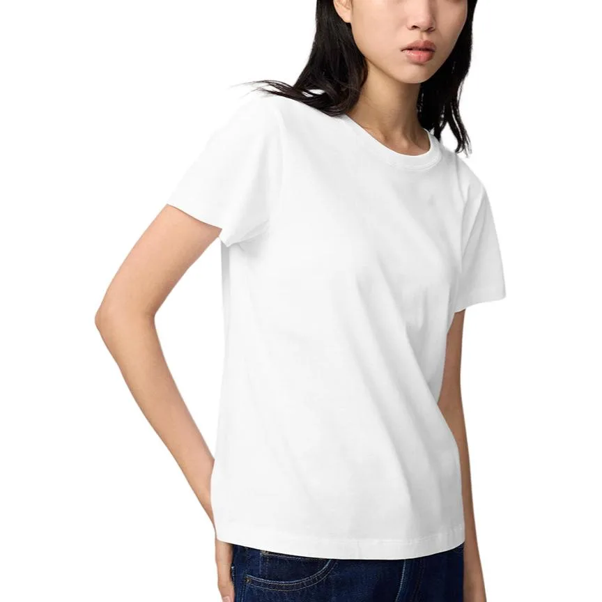 UNIQLO Футболка SS26 женская белая с круглым вырезом