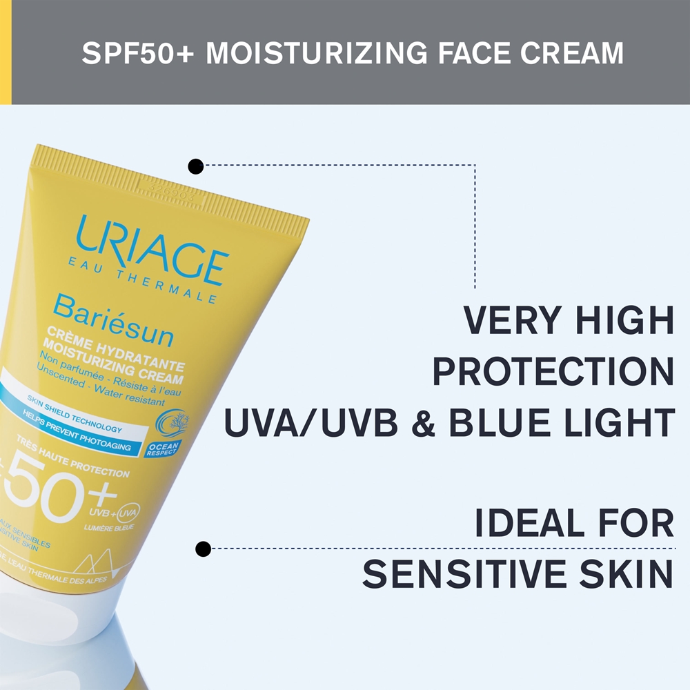Bariésun fragrance-free cream spf 50+ защитный крем для лица без отдушек spf 50+ Uriage, 50 мл — фото 4