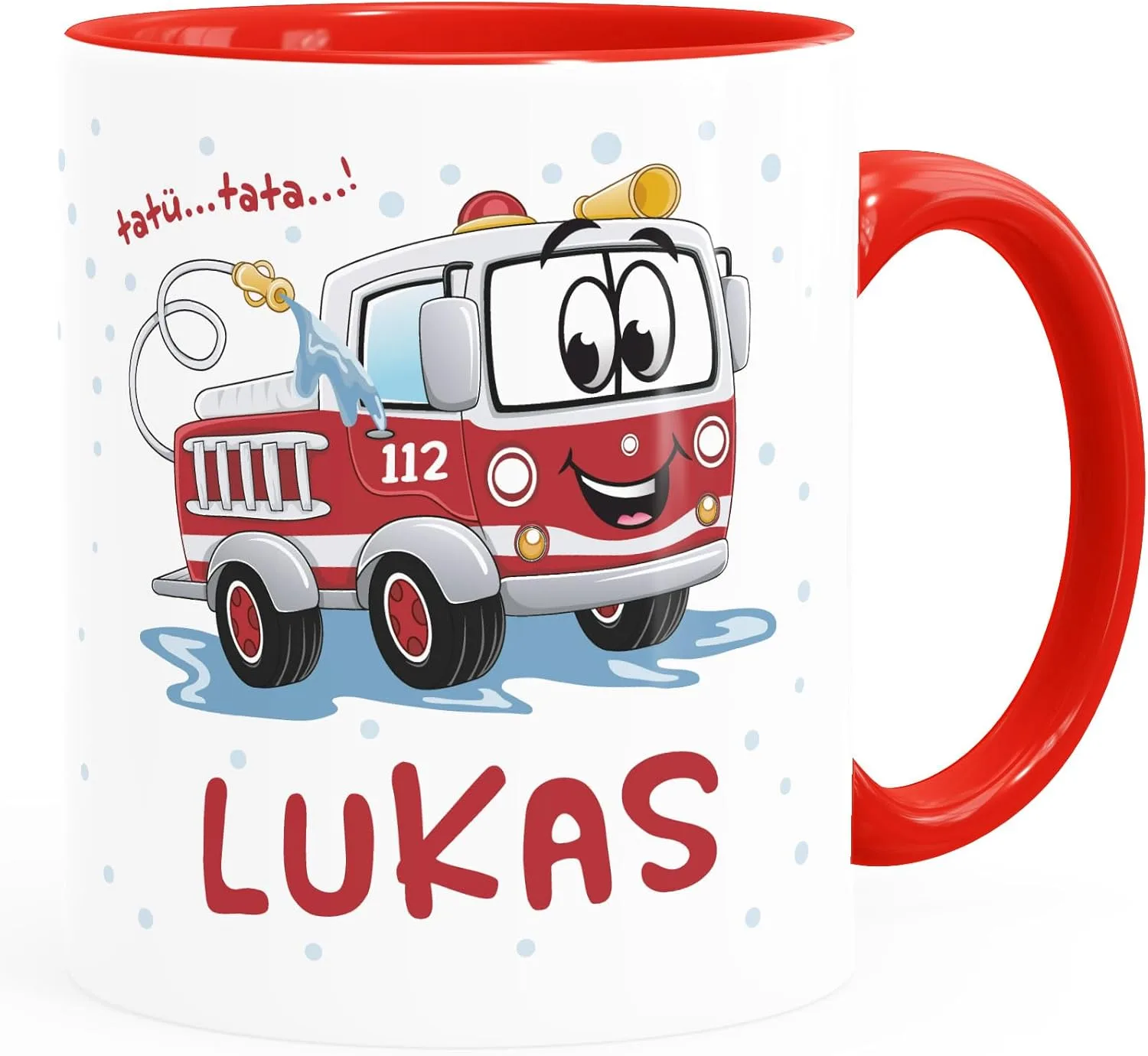 Детская кружка с именем Tatü Tata Пожарная машина SpecialMe
