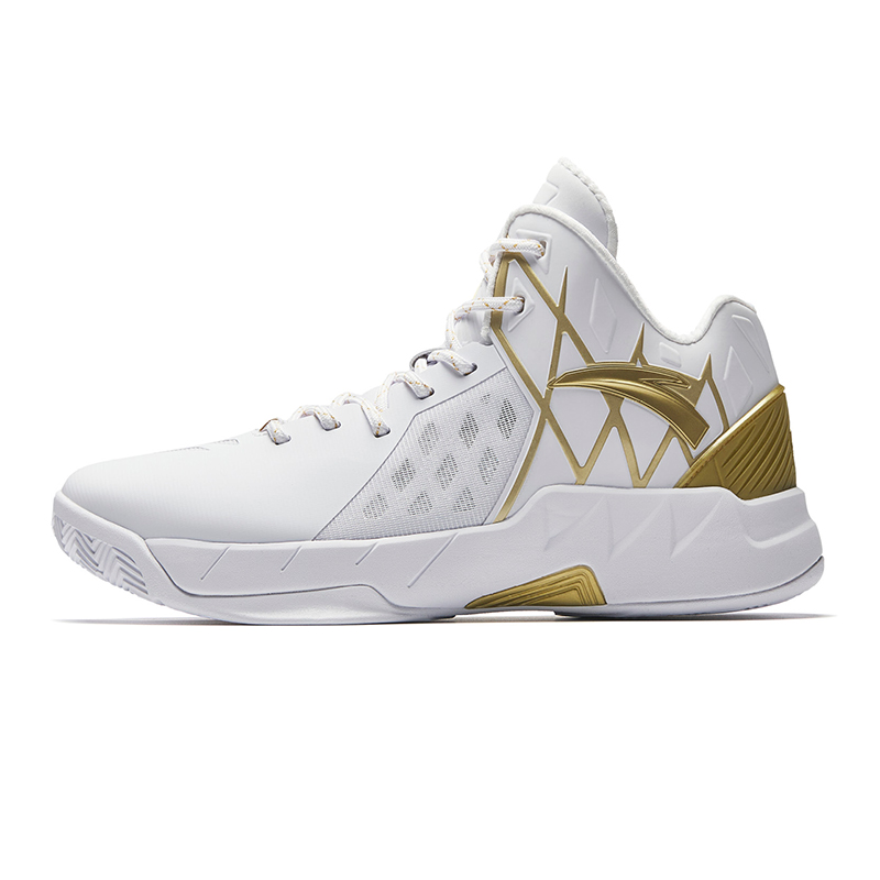 

CHAOJIANTA Баскетбольные кроссовки Shock Absorbers Rebound Mid Top мужские, белое золото