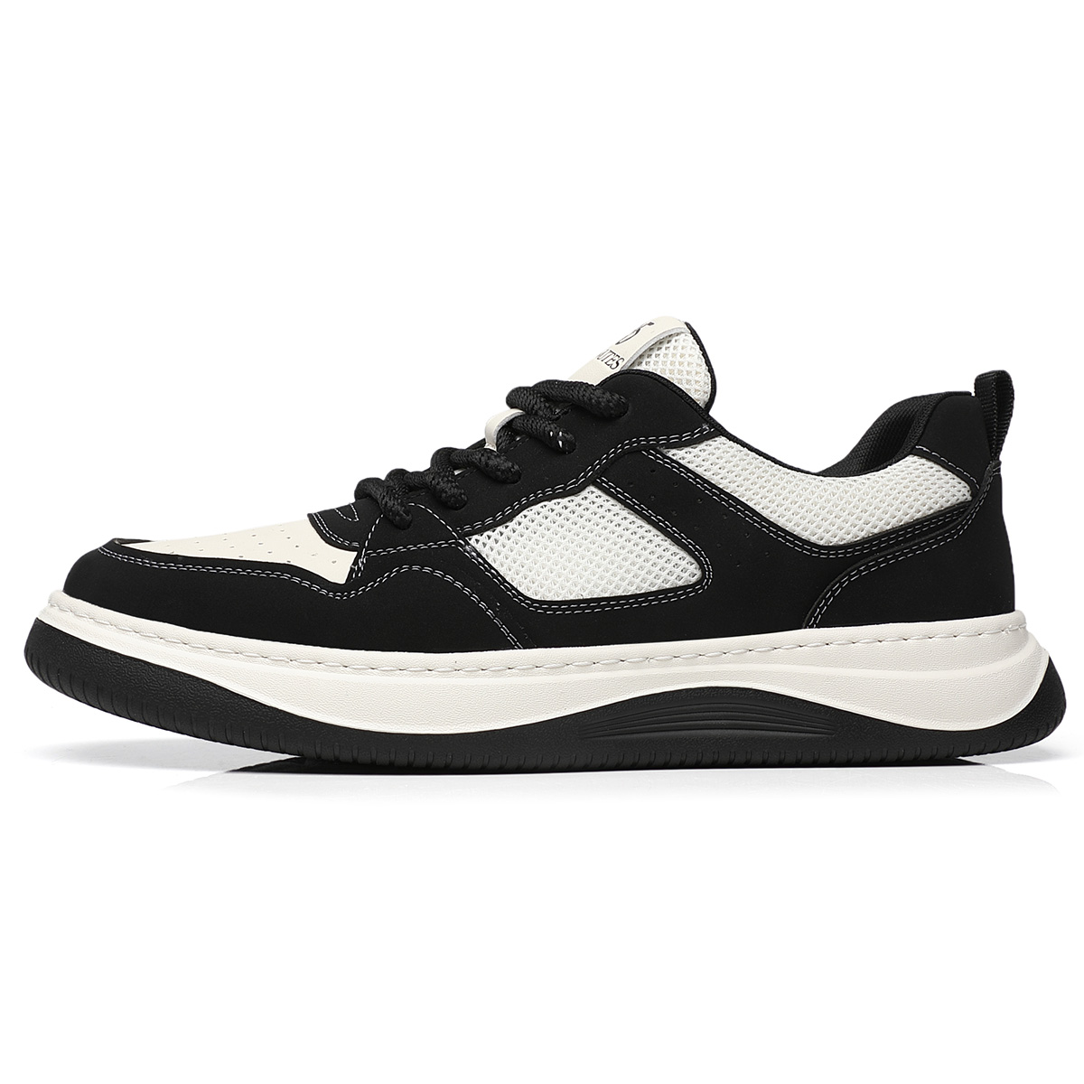 

Износостойкие и легкие низкие скейтбордские кроссовки мужские белые черные 15 MINS