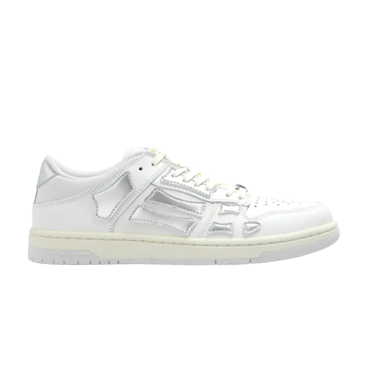 Кроссовки Amiri Wmns Skel Top Low, цвет Metallic - White Silver