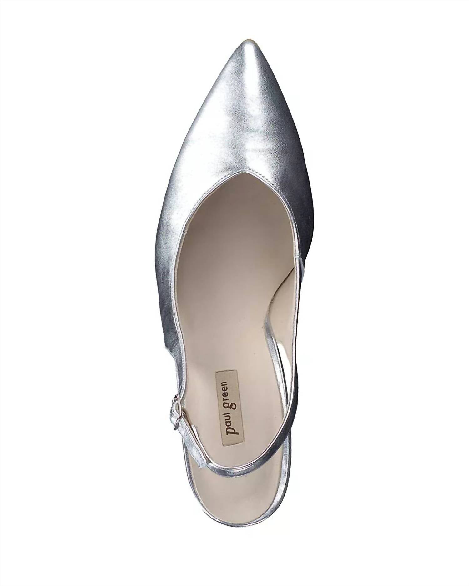Женские туфли-лодочки Toluca Sling Pumps, цвет металлик Paul Green, цвет metallic — фото 3