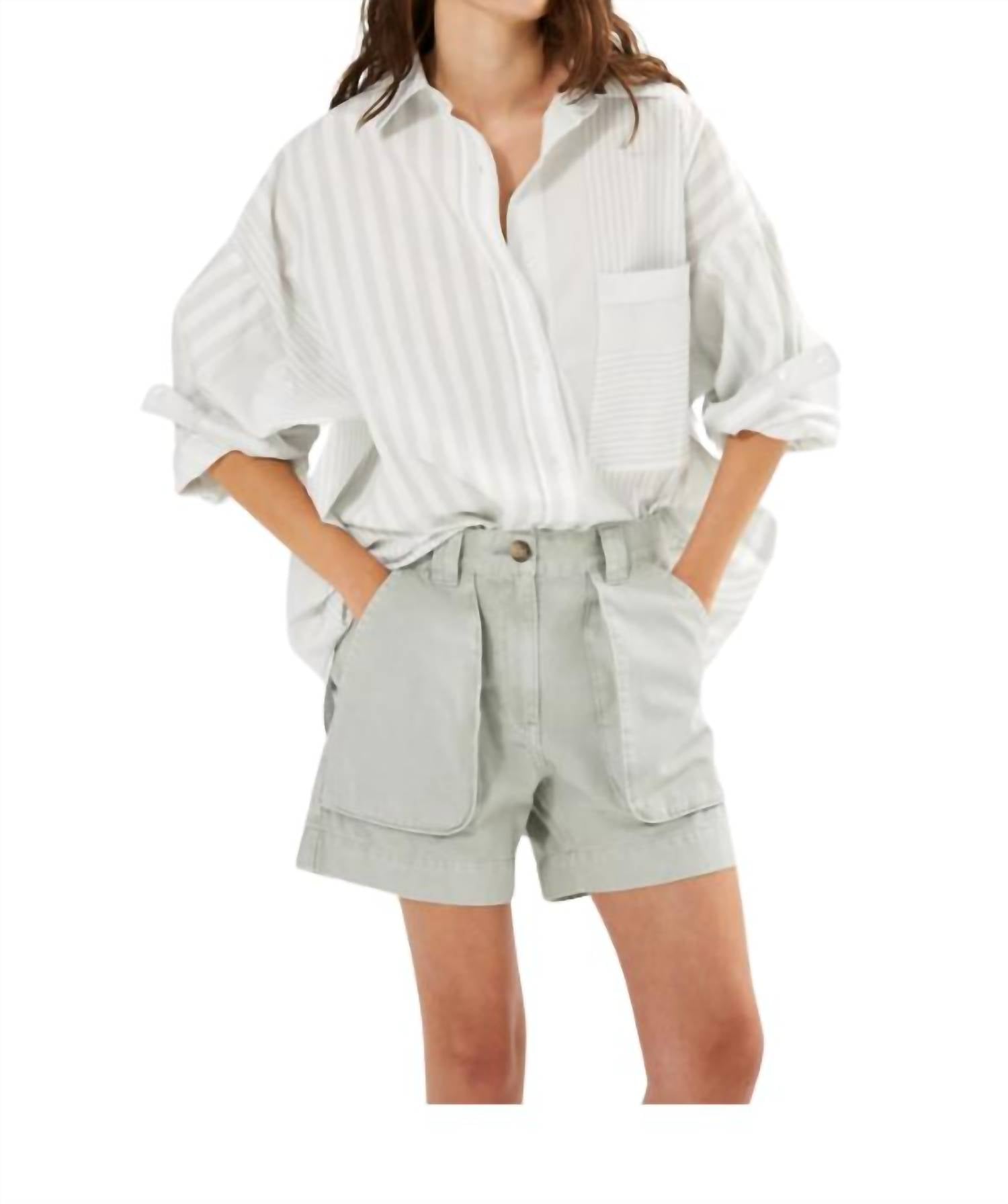 

Рубашка Bobbie Medley в грязной меловой полоске Rabens Saloner, Dirty Chalk Stripe