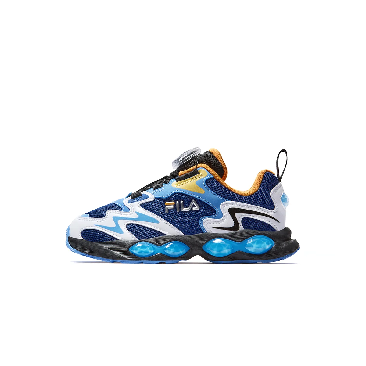 Детские беговые кроссовки Heritage FHT с амортизацией FILA KIDS, F-TW Limon Blue/FILA White
