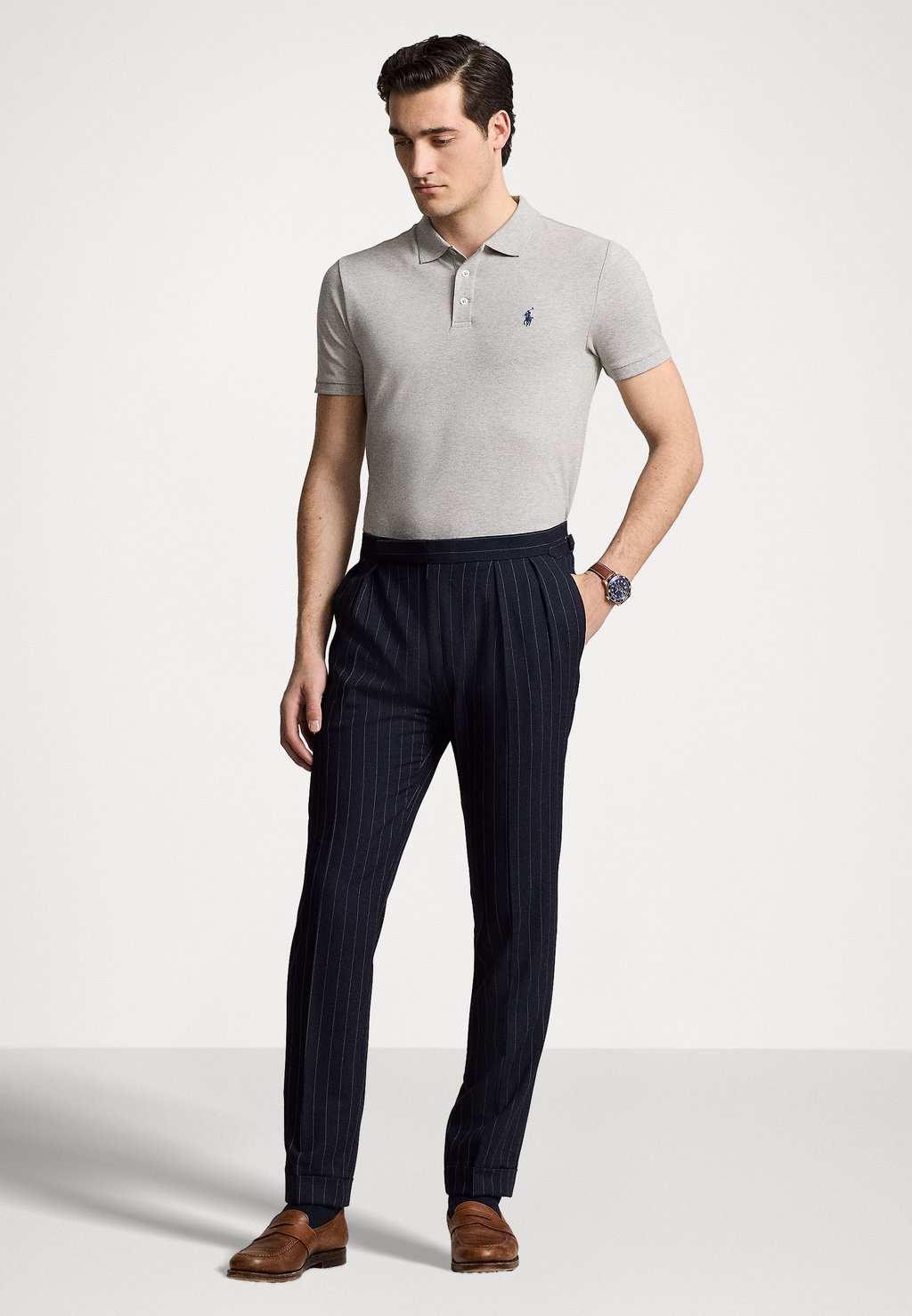 Рубашка поло SHORT SLEEVE Polo Ralph Lauren, светло-серый — фото 3