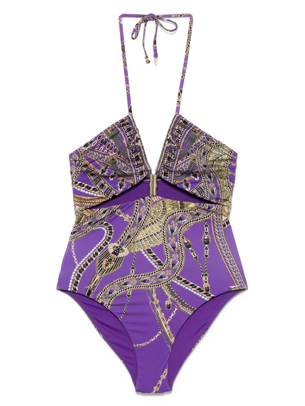 

Купальник Cut Out с вырезом халтер Camilla, фиолетовый