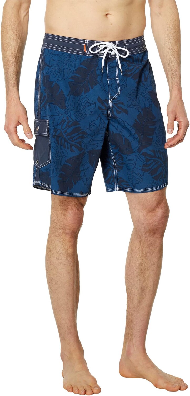 

Шорты для плавания Quiksilver Waterman Throwback Print 2 Boardshorts 19", цвет Ensign Blue