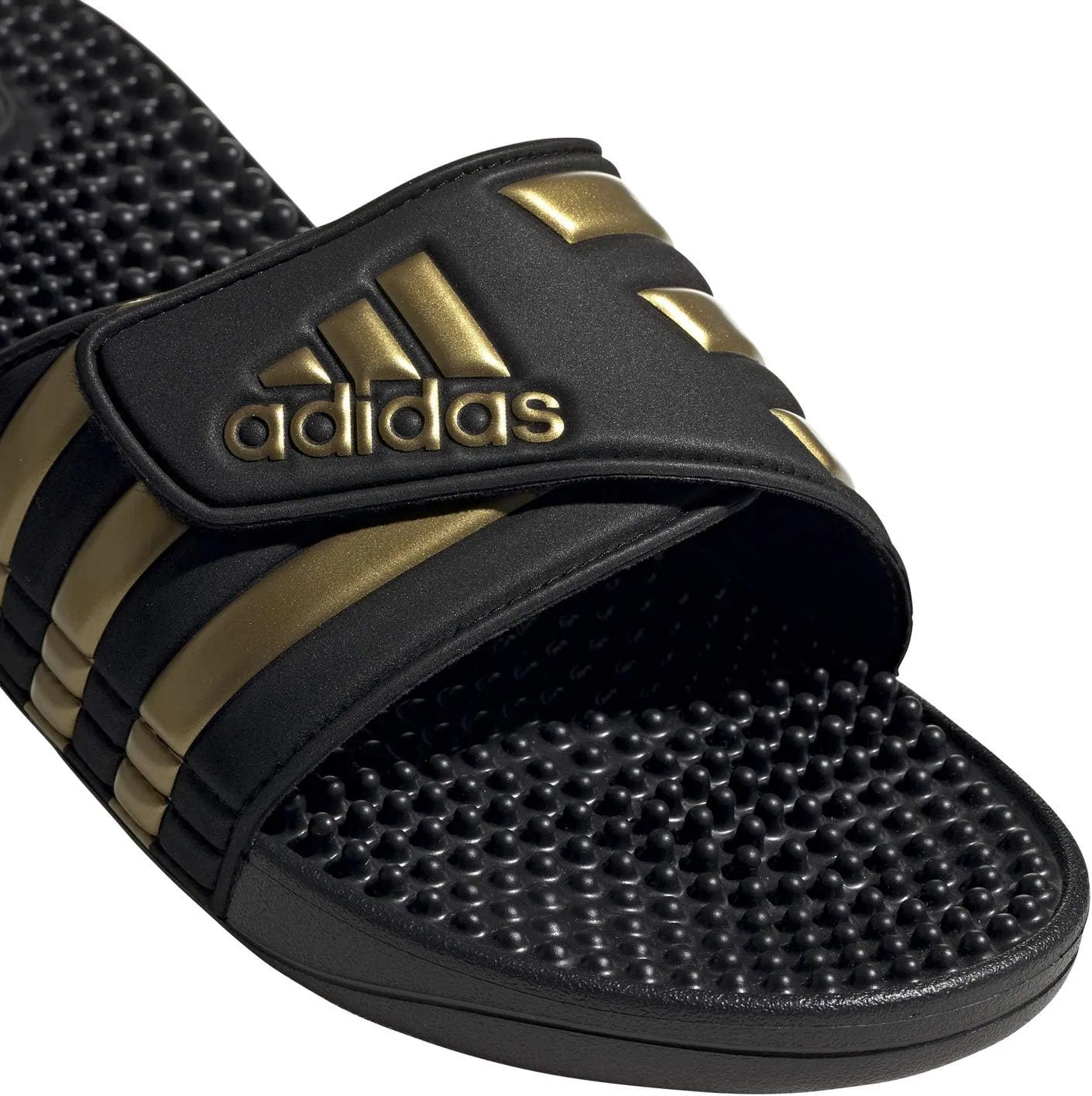 Мужские тапочки для душа и купания Adidas Adissage, Black Gold — фото 2