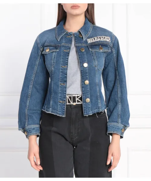

Джинсовая куртка Cropped fit Pinko, синий