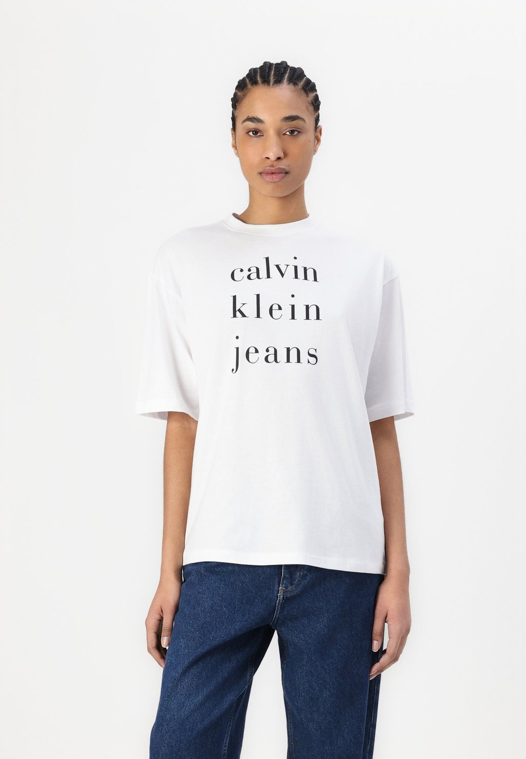 

Футболка с принтом LOGO TEE Calvin Klein Jeans, белый