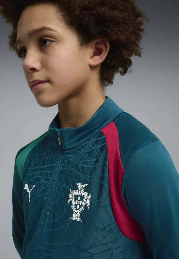 Тренировочная футболка с длинным рукавом Portugal Puma, цвет океан тропик-серебристый туман — фото 4