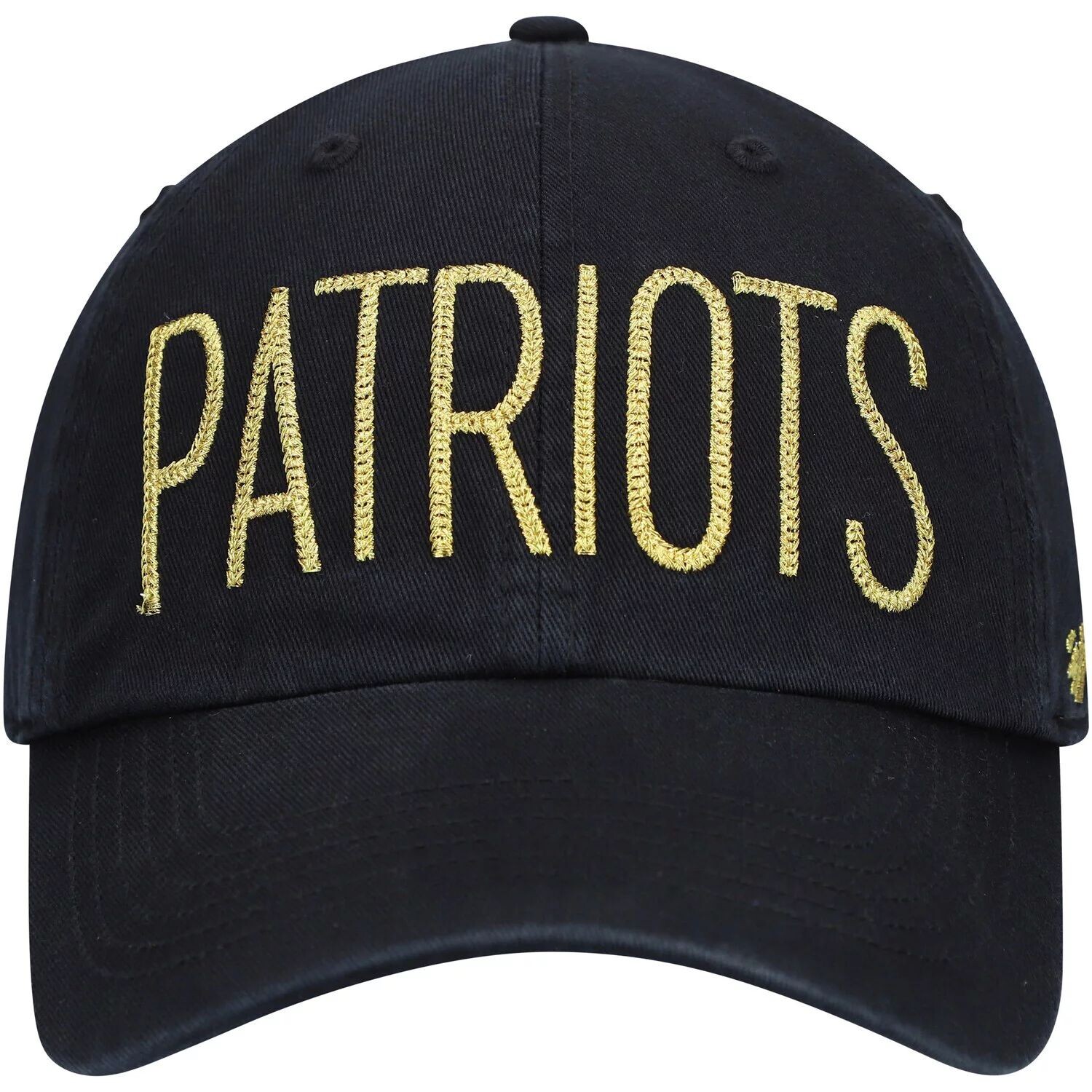 

Женская черная регулируемая шляпа с блестящим текстом New England Patriots '47