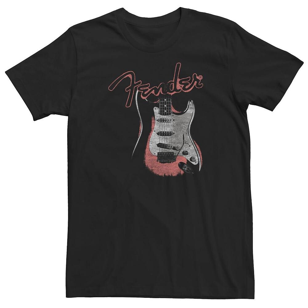 

Футболка с трафаретной краской Big & Tall Fender Stratocaster Licensed Character, черный
