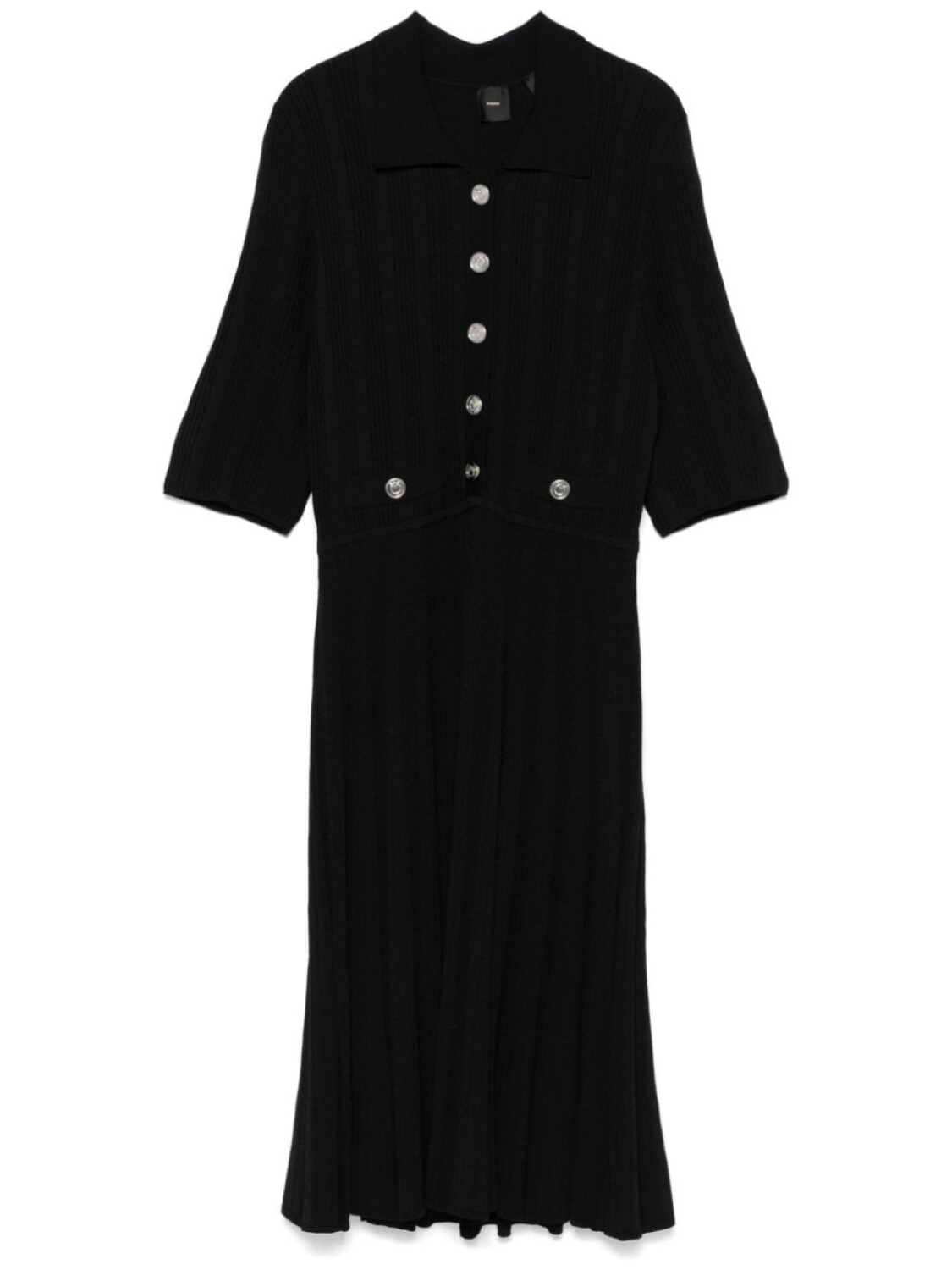 

PINKO мини-платье из трикотажного полотна в рубчик, черный