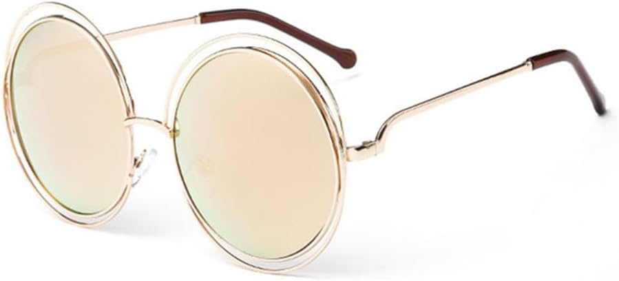 

Солнцезащитные очки UV400 — увеличенная круглая оправа с полой структурой, подходят для женщин и мужчин, для бега и занятий спортом на открытом воздухе UYPTK, Golden Pink