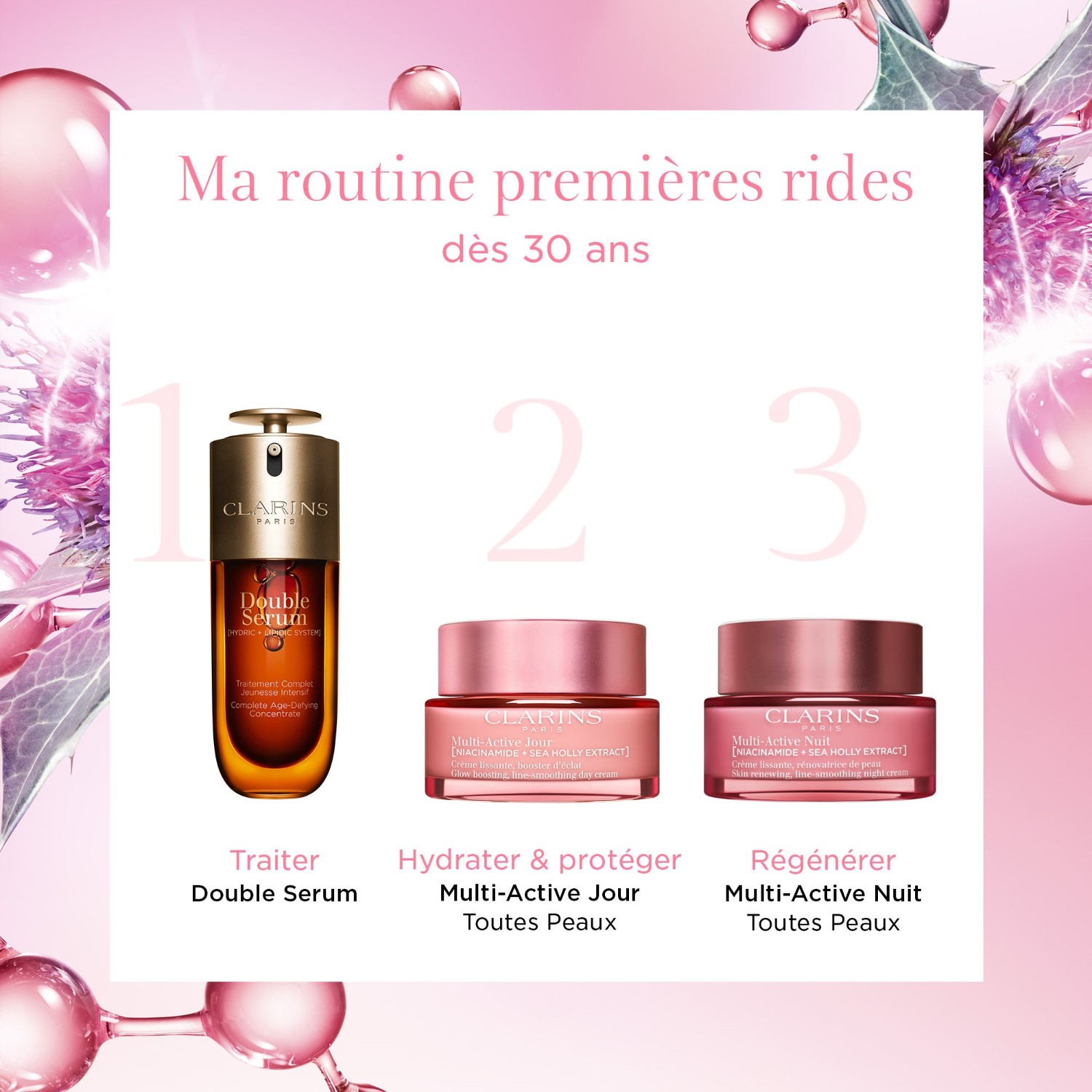 Крем для лица Clarins — Multi-active + multi-active jour crème toutes peaux , объем, 50 мл — фото 4