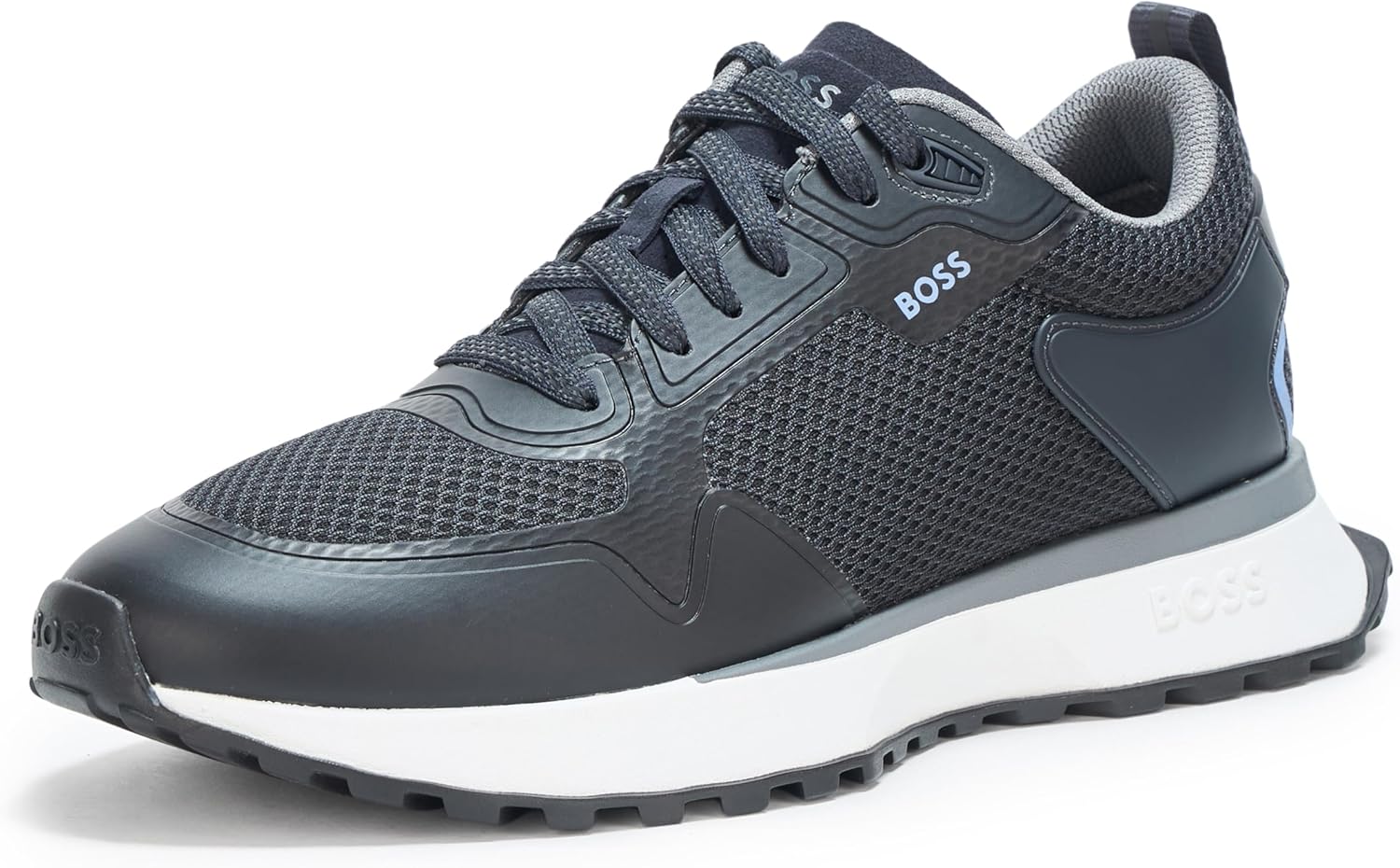 

BOSS мужские кроссовки Big Logo Mesh Mix на шнурках, Clean Navy