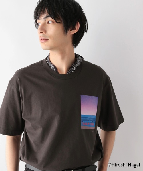 

Футболка с коротким рукавом, коллекция Хироши Нагаи GLOBAL WORK, темно-коричневый