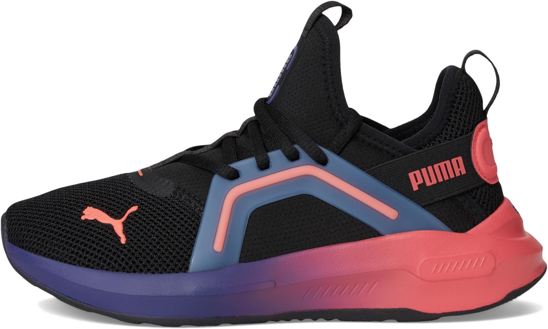 Кроссовки PUMA Kids Softride Enzo, Puma Black/Blue Crystal/Peach Frost — фото 4